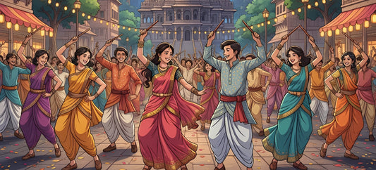 What to Wear This Navratri 2025 – 9 Days, 9 Colours, 9 Sarees