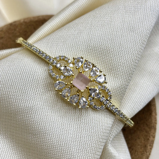 Floral Radiance Stone-Studded Bracelet | BL-BB-3004