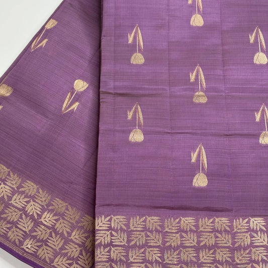 Rich Purple – Tussar Jutt Handloom with Butta and Rich Pallu | M0-002