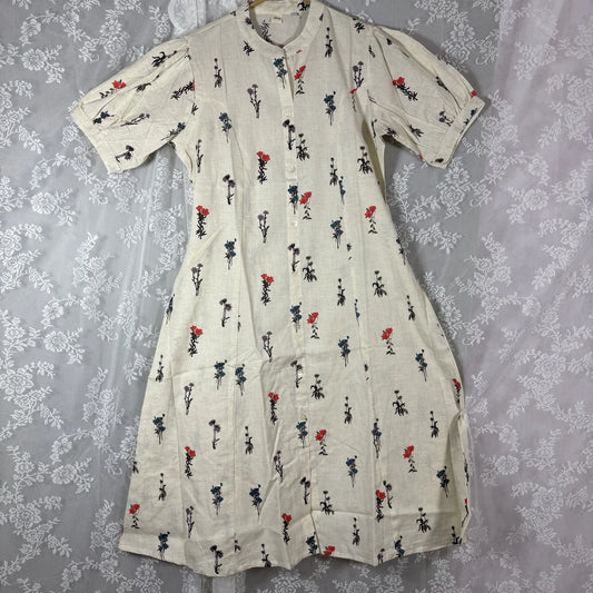 White Floral Print Kurthi | T2-003