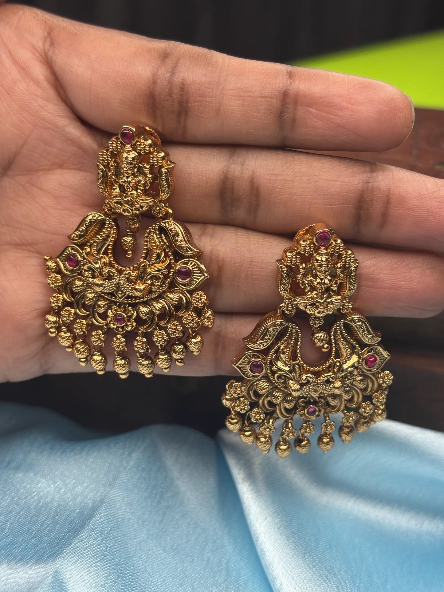 Antique Temple Jhumka Earrings (SKU: B5-T-003)