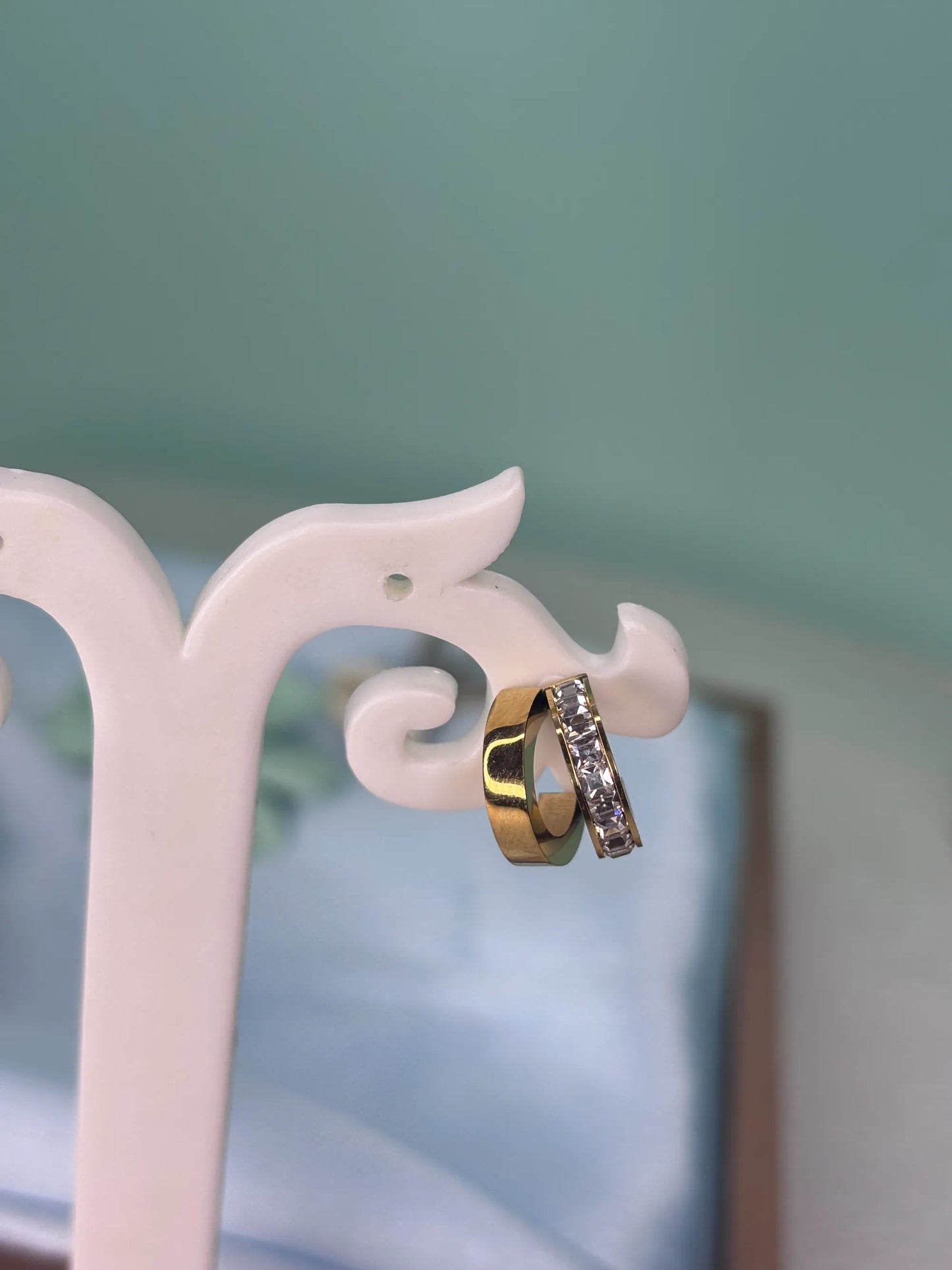 Modern CZ Huggie Earrings (SKU: B4-ER-019)