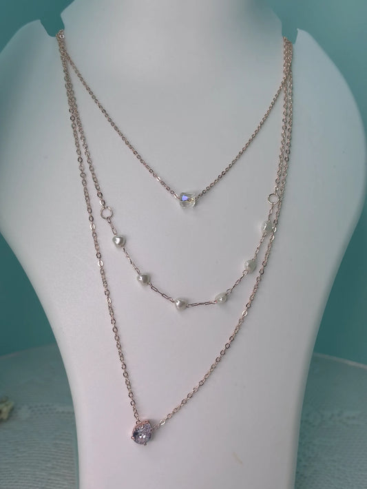 Layered Rose Gold Necklace (SKU: B4-MC-001)