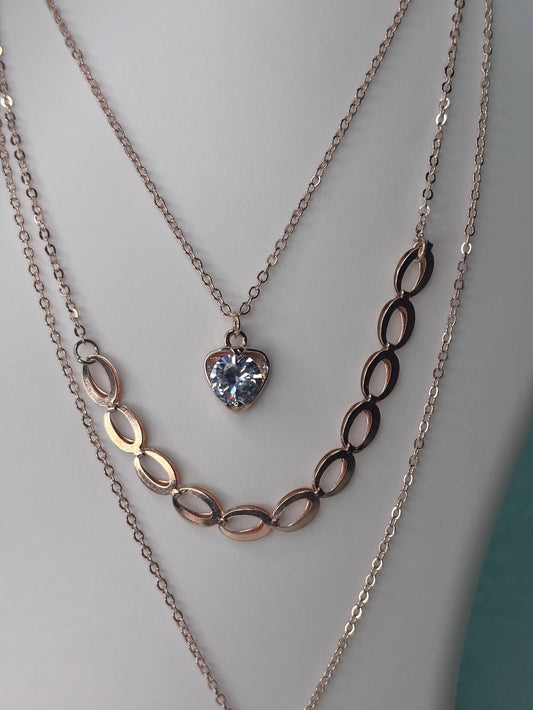 Layered Rose Gold Necklace (SKU: B4-MC-002)