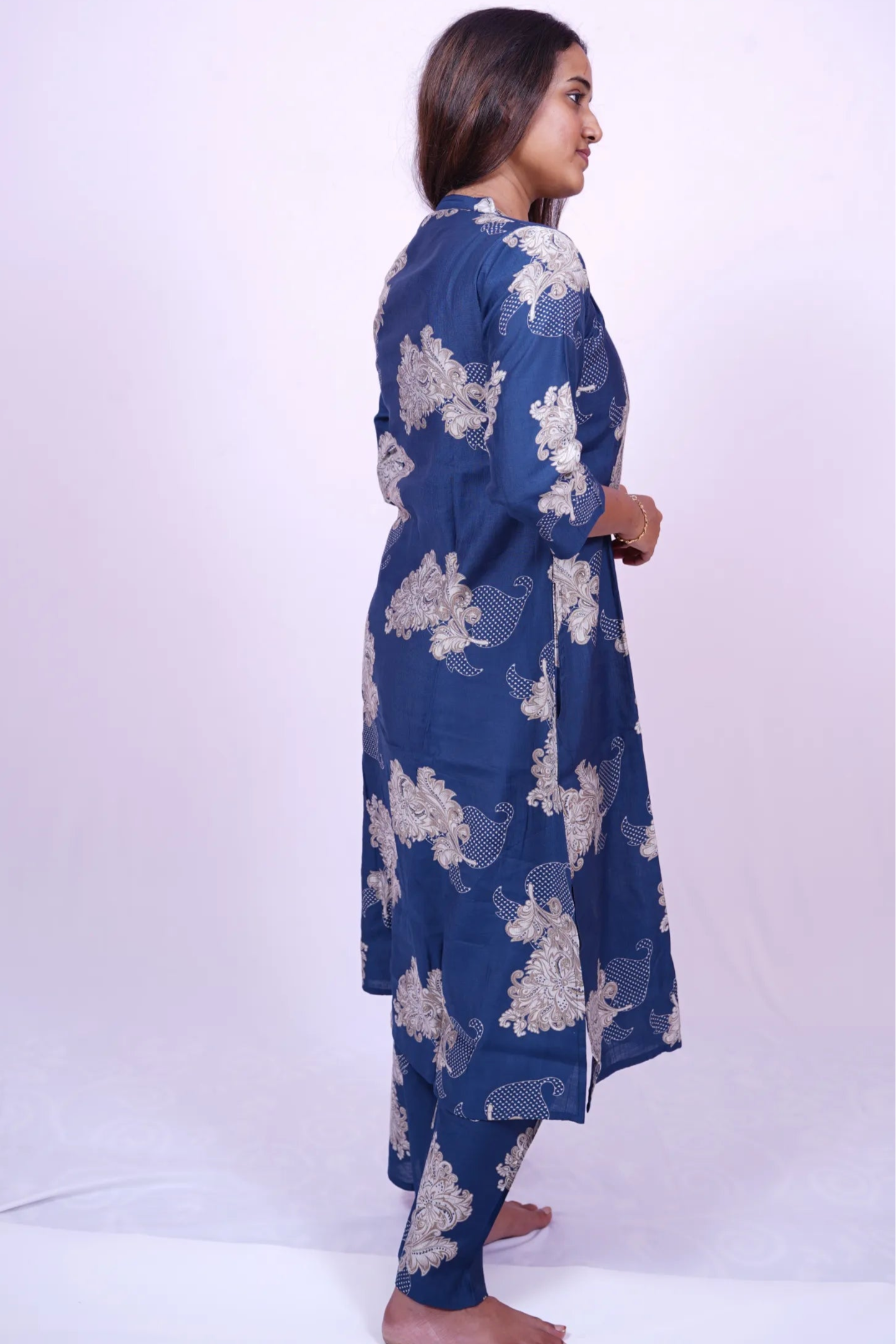Indigo Paisley Dream Kurthi| 2-Piece Kurthi Combo| S2-001