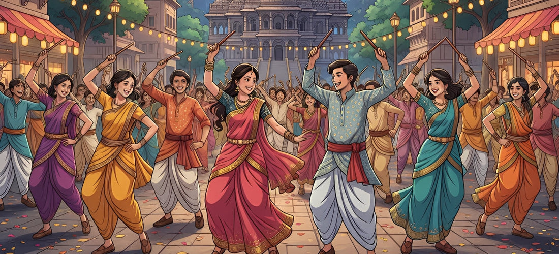 What to Wear This Navratri 2025 – 9 Days, 9 Colours, 9 Sarees