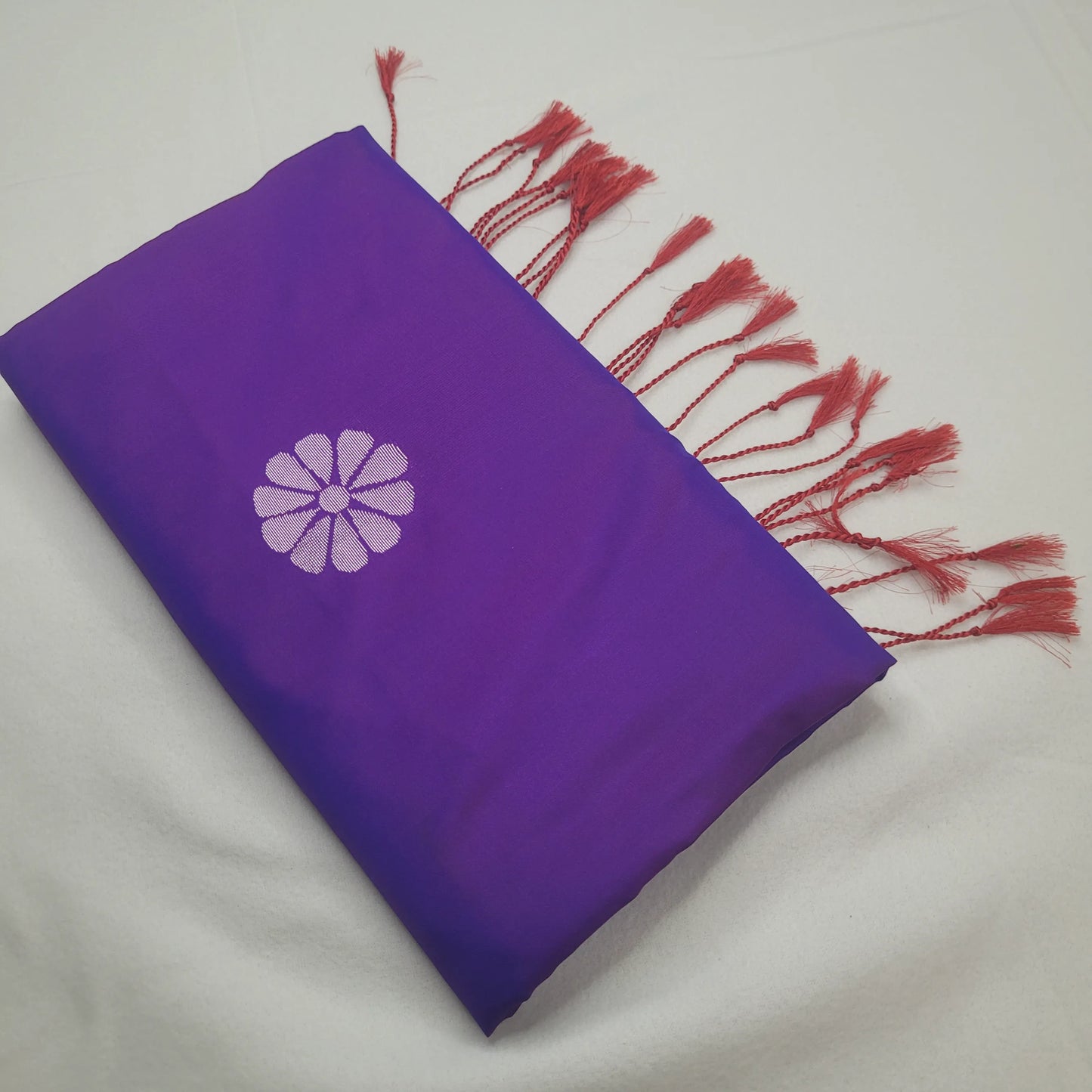 Elegant Royal Purple Soft Silk Saree with Butta Motifs | J1-004