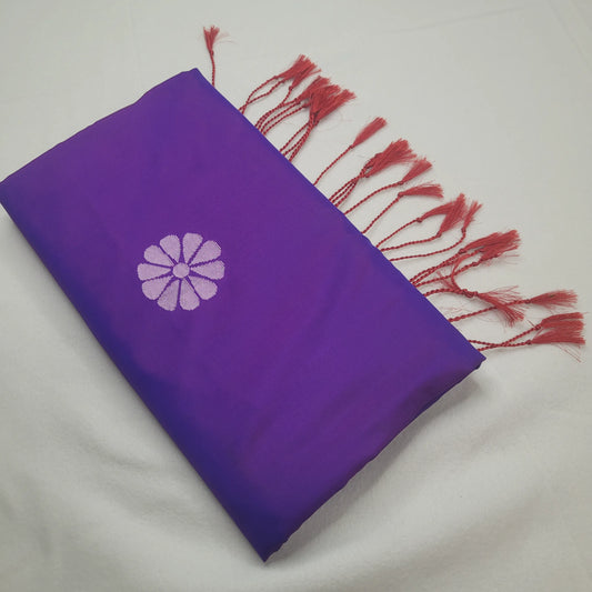 Elegant Royal Purple Soft Silk Saree with Butta Motifs | J1-004