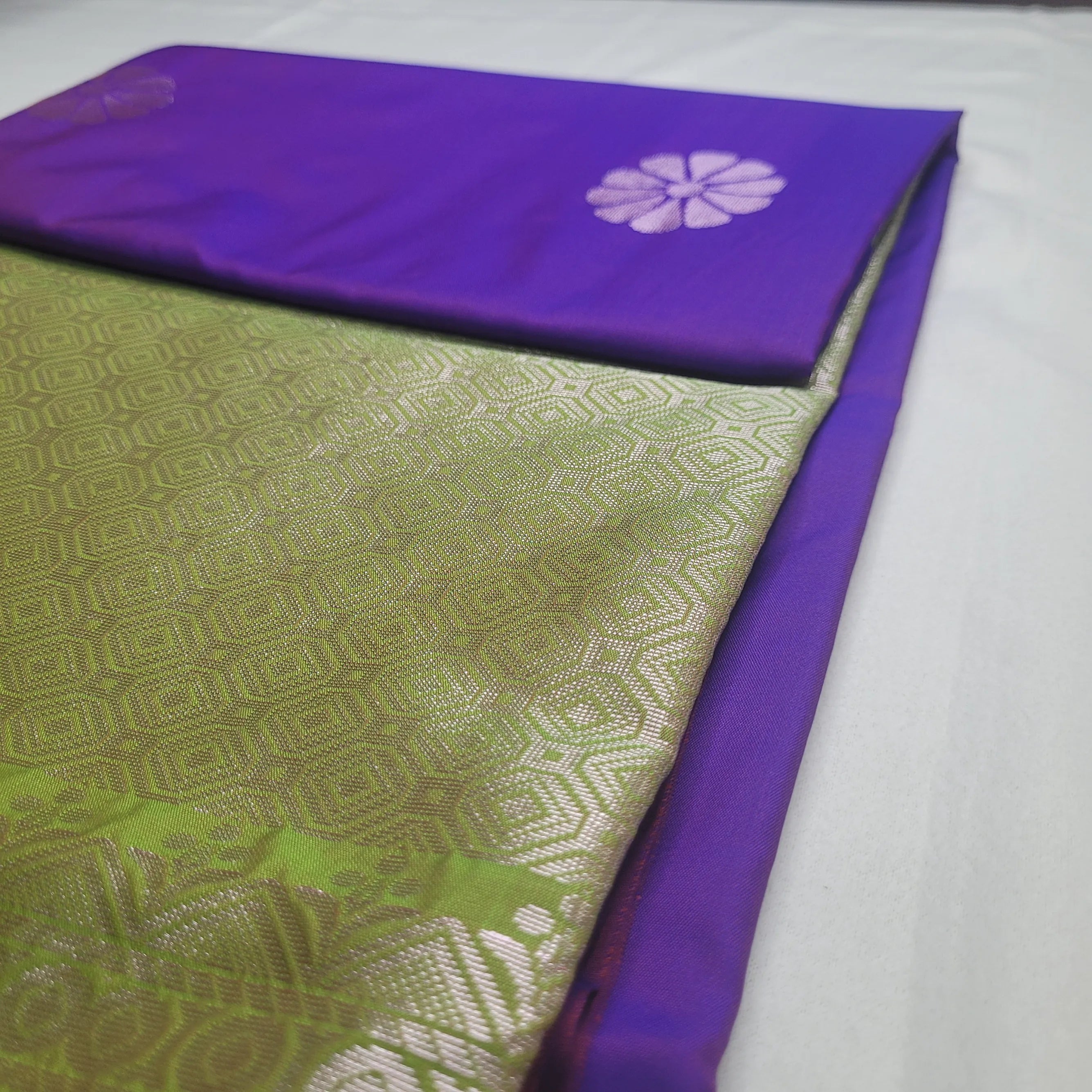 Elegant Royal Purple Soft Silk Saree with Butta Motifs | J1-004