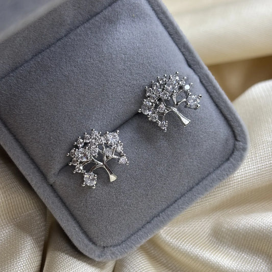 Silver Tree of Life Stud Earrings | ER-T1-002