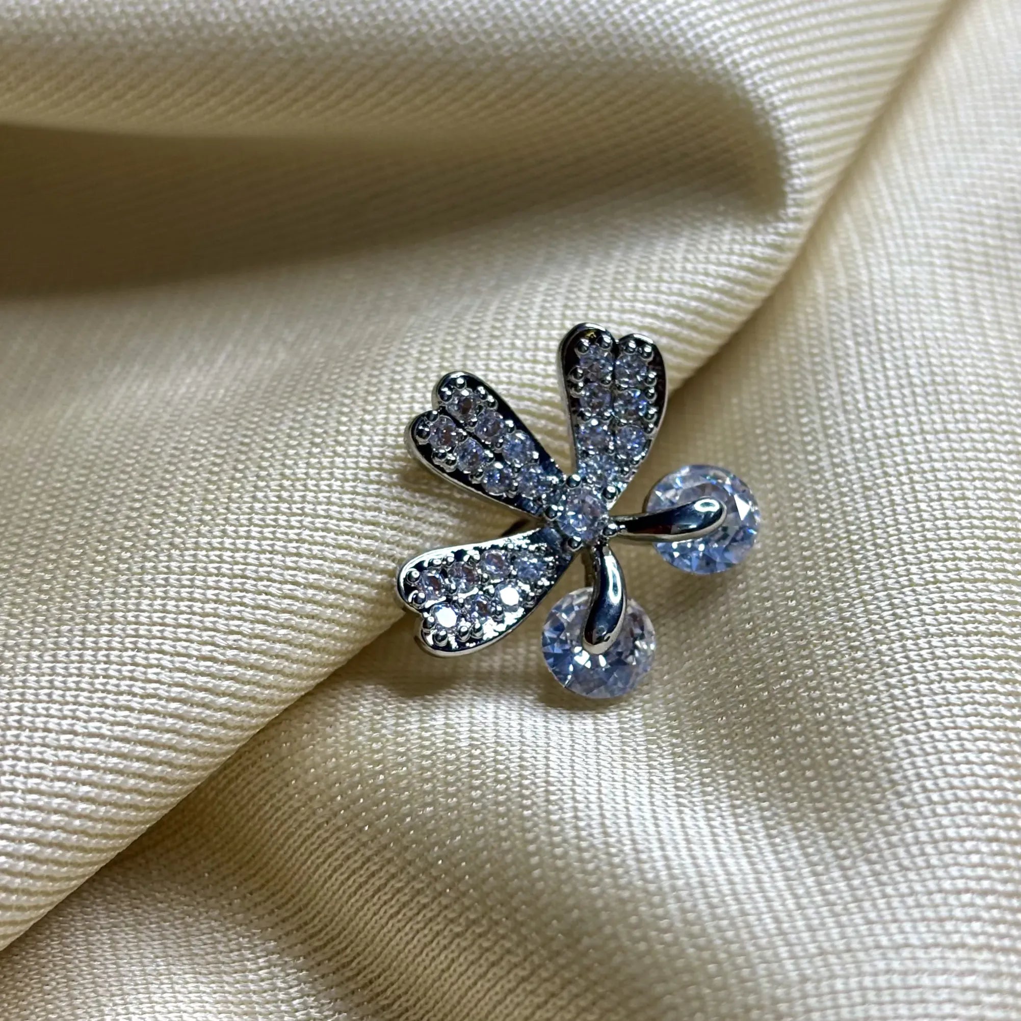 Rose Gold-Toned Butterfly Bloom Stud Earrings | ER-T1-004