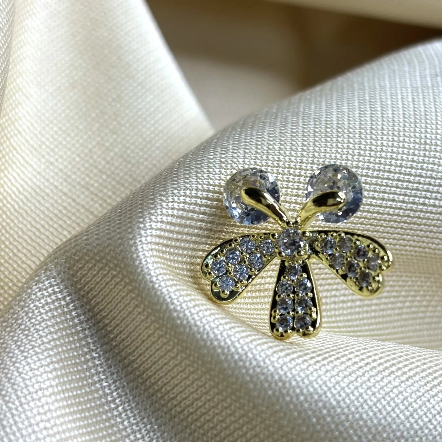 Gold-Toned Butterfly Bloom Stud Earrings | ER-T1-005