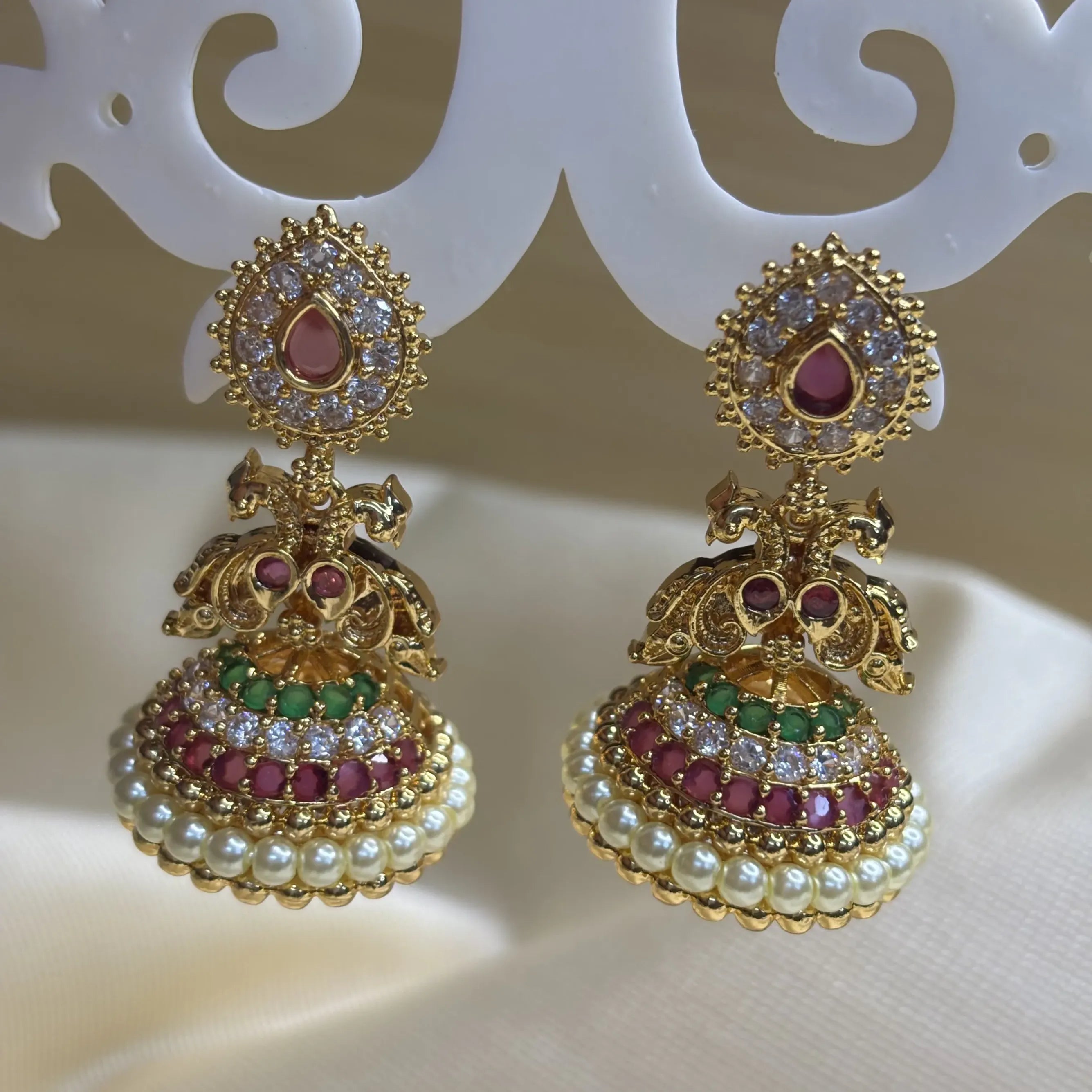 Pearl Studded Classic Chandbali Earrings | ER-T1-024
