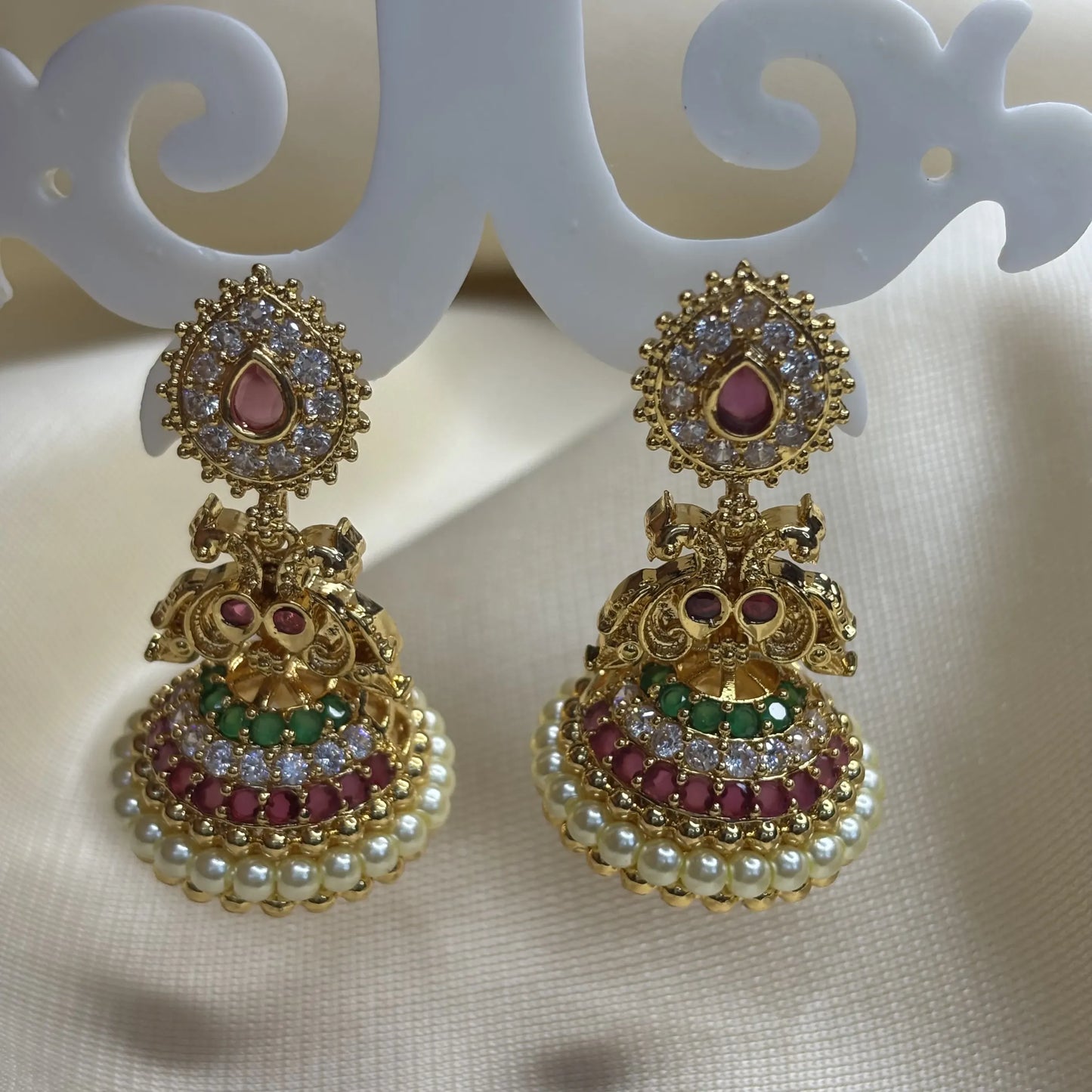 Pearl Studded Classic Chandbali Earrings | ER-T1-024
