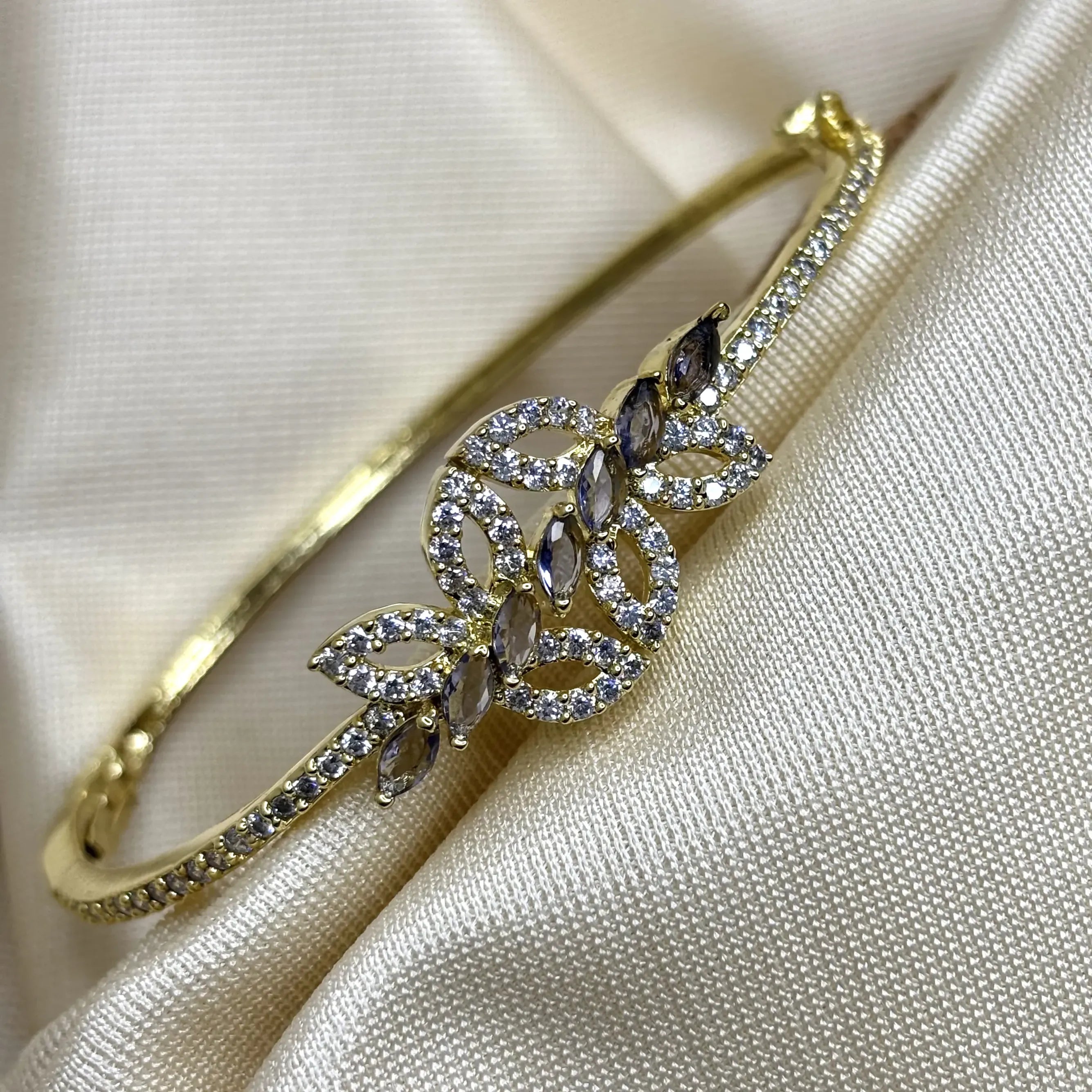 Leaf Cluster Bracelet with Marquise Stones | BL-BB-3002