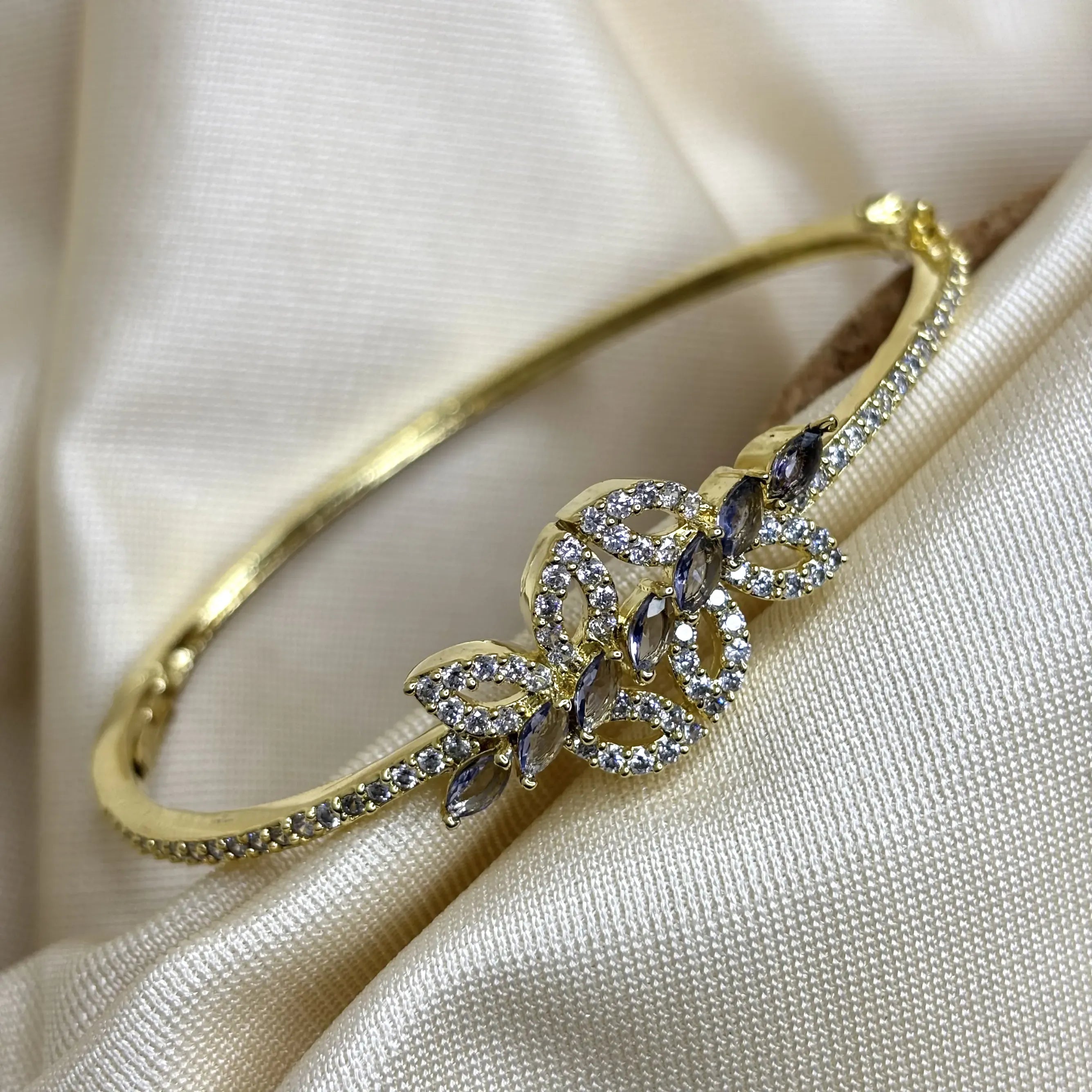 Leaf Cluster Bracelet with Marquise Stones | BL-BB-3002