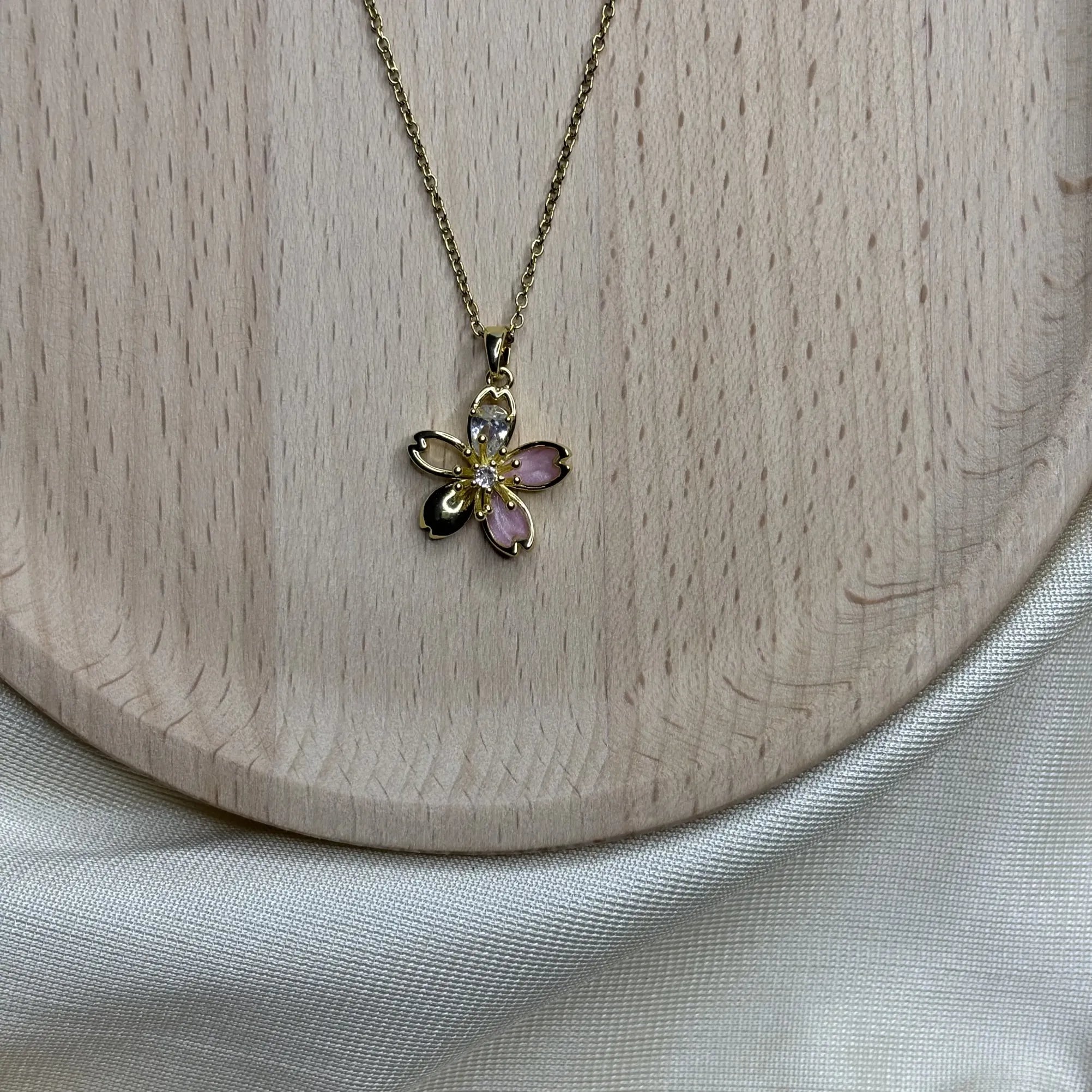 Cherry Blossom Petal Necklace | NK-N2-004