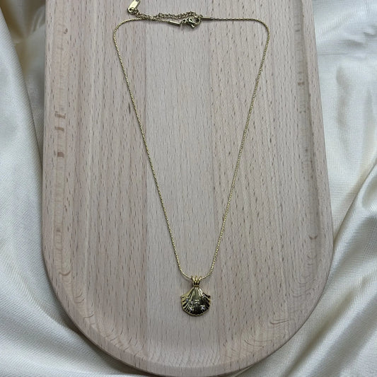 Golden Shell Pendant Necklace | NK-N2-007