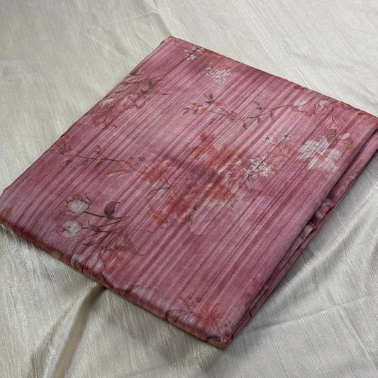 Mauve Floral Matka Saree – Chitt Pallu Digital Print (K0-001)