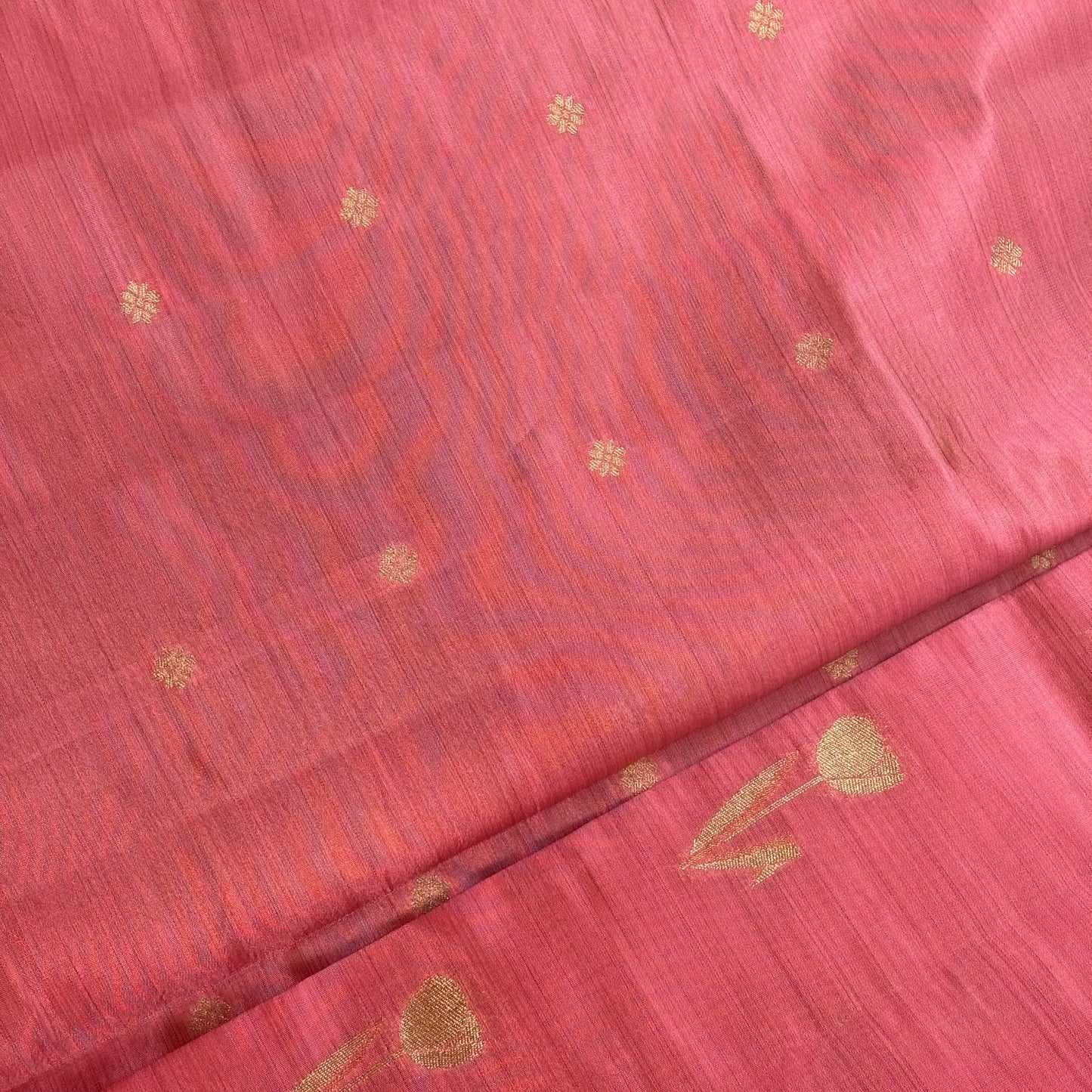 Rich Maroon – Tussar Jutt Handloom with Butta and Rich Pallu | M0-001