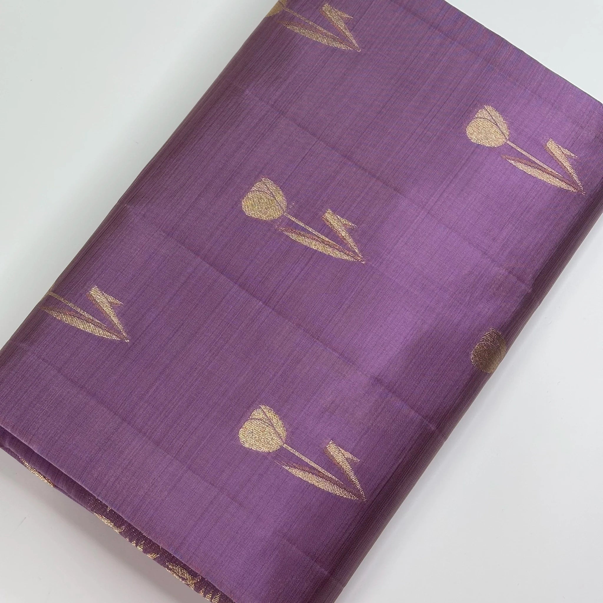Rich Purple – Tussar Jutt Handloom with Butta and Rich Pallu | M0-002