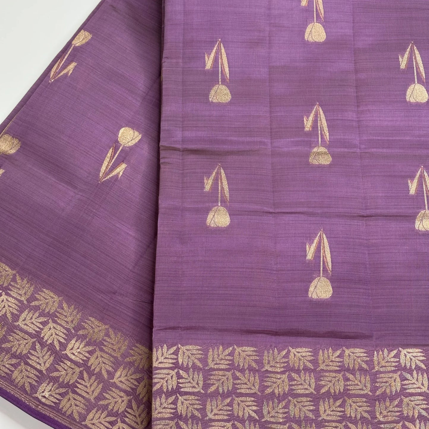 Rich Purple – Tussar Jutt Handloom with Butta and Rich Pallu | M0-002