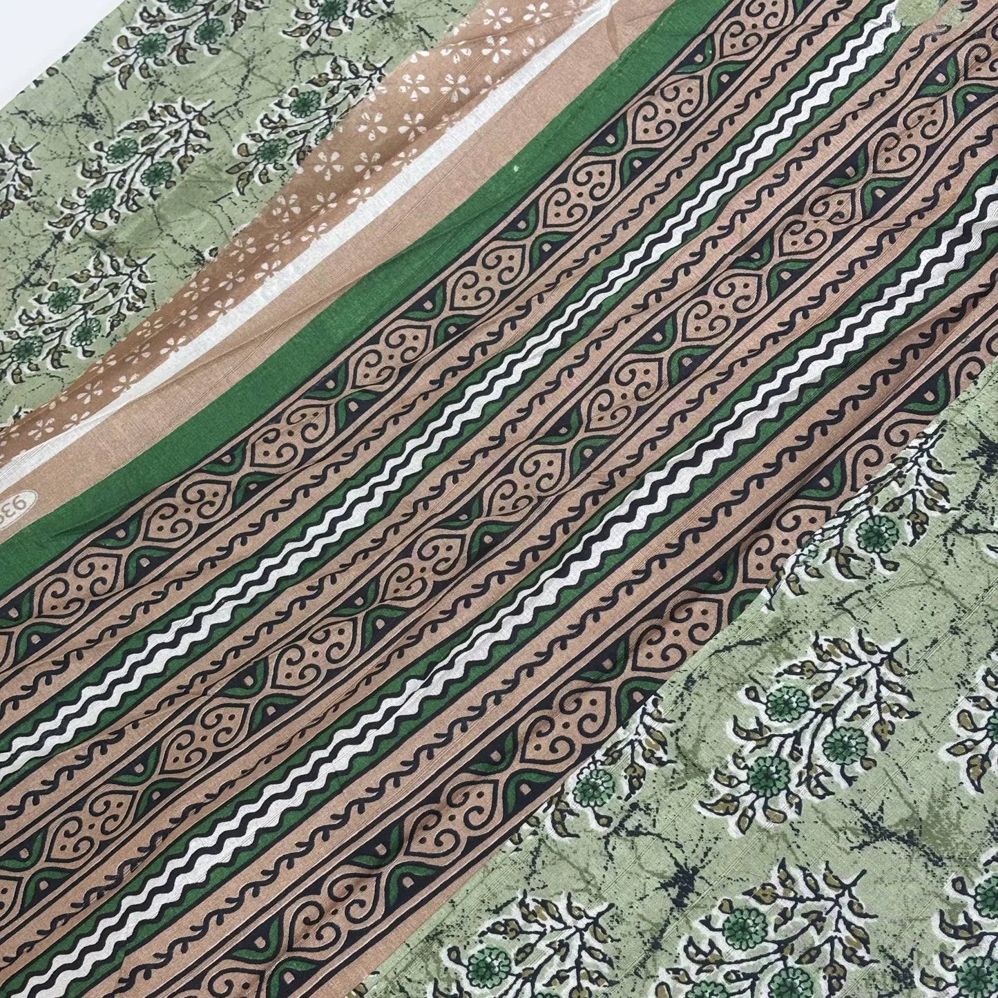 Green Pastel Bloom – Matka Silk Saree with Digital Print | K2-001