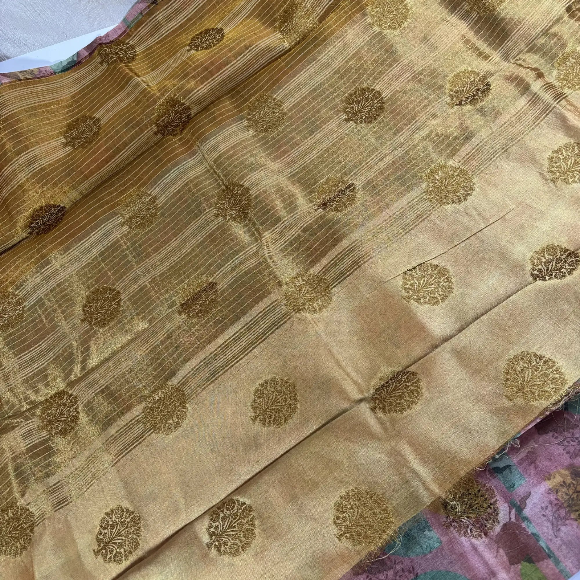 Pastel Medley – Tussar Silk Saree with Digital Prints and Butta Pallu | L4-001