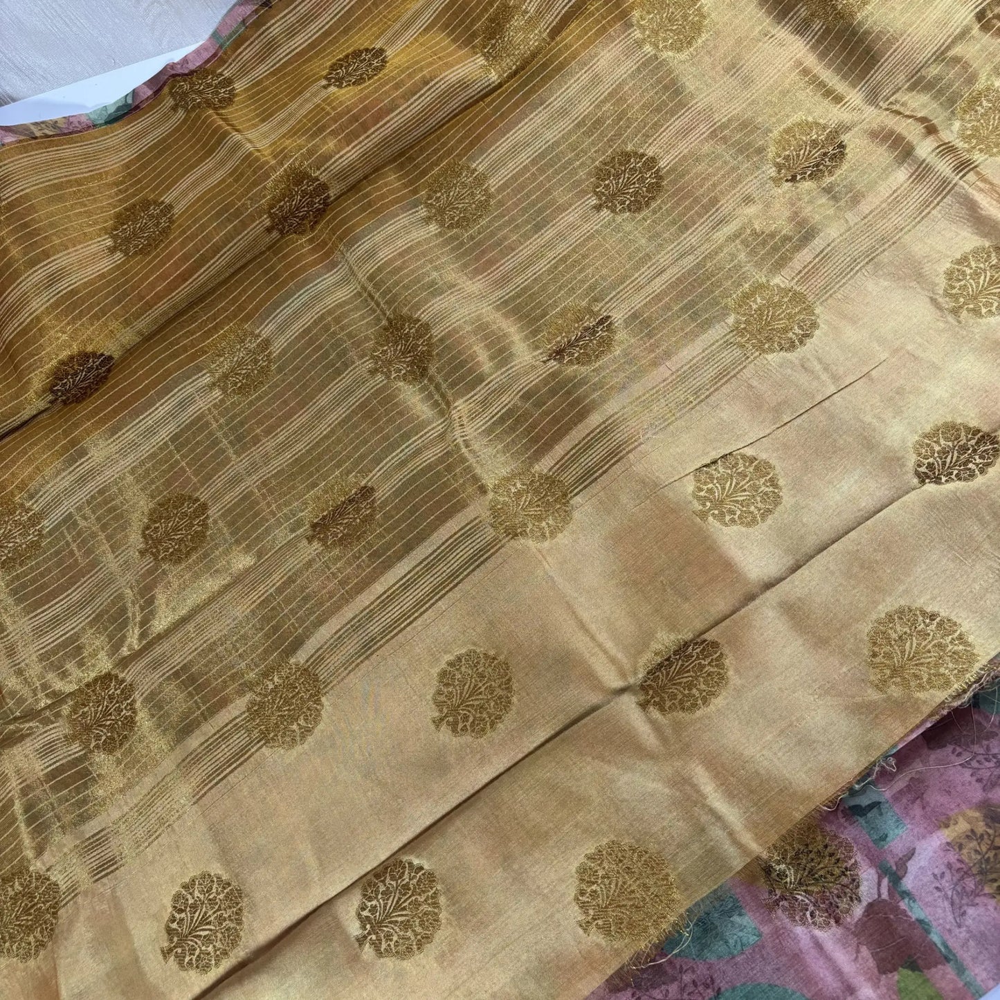 Pastel Medley – Tussar Silk Saree with Digital Prints and Butta Pallu | L4-001