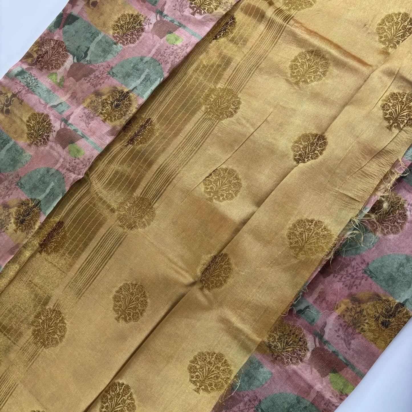 Pastel Medley – Tussar Silk Saree with Digital Prints and Butta Pallu | L4-001