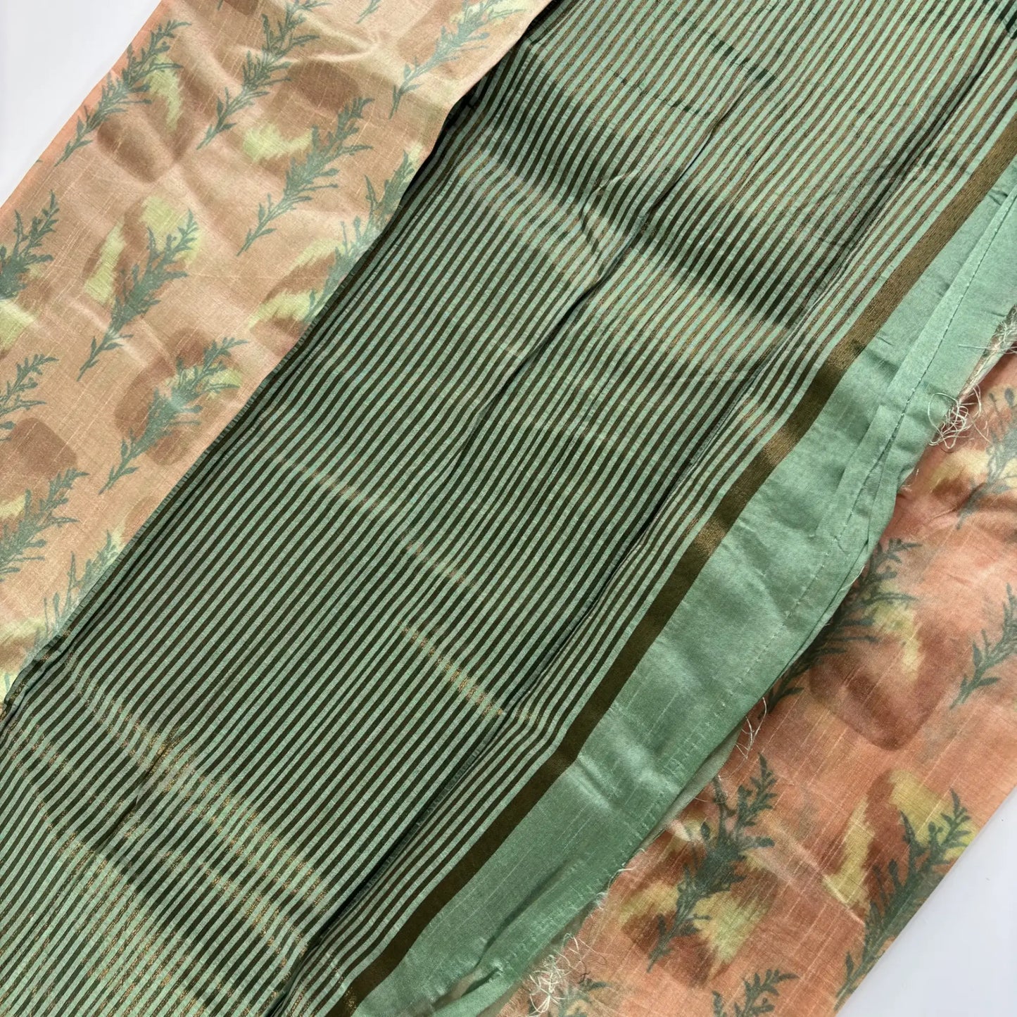 Coral Grove – Tussar Silk Saree with Digital Print and Contrasting Pallu | K1-001