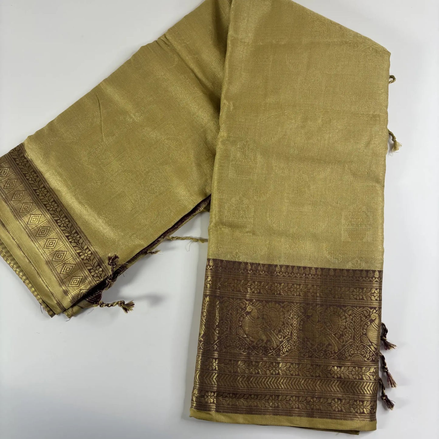 Gold & Maroon – Minakari Saree with Rich Pallu and Border | Q3-002