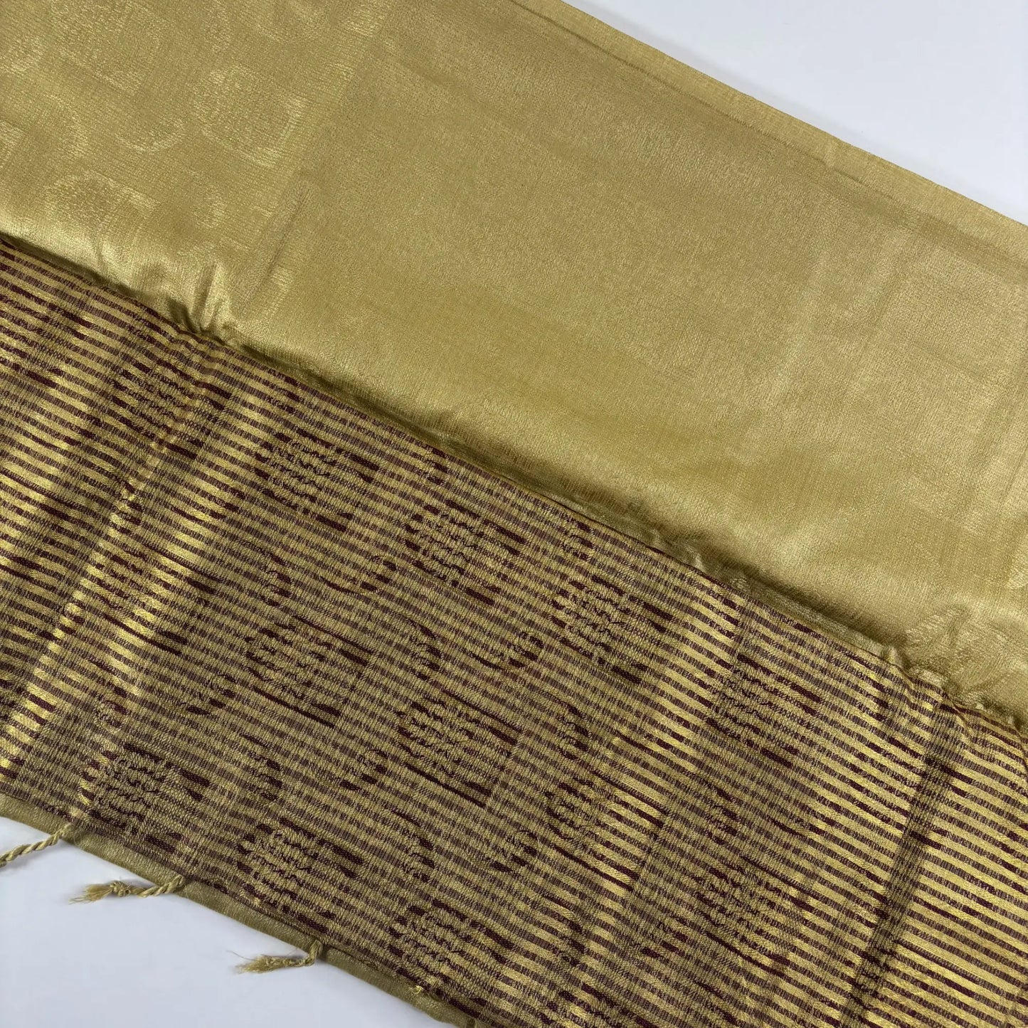 Gold & Maroon – Minakari Saree with Rich Pallu and Border | Q3-002