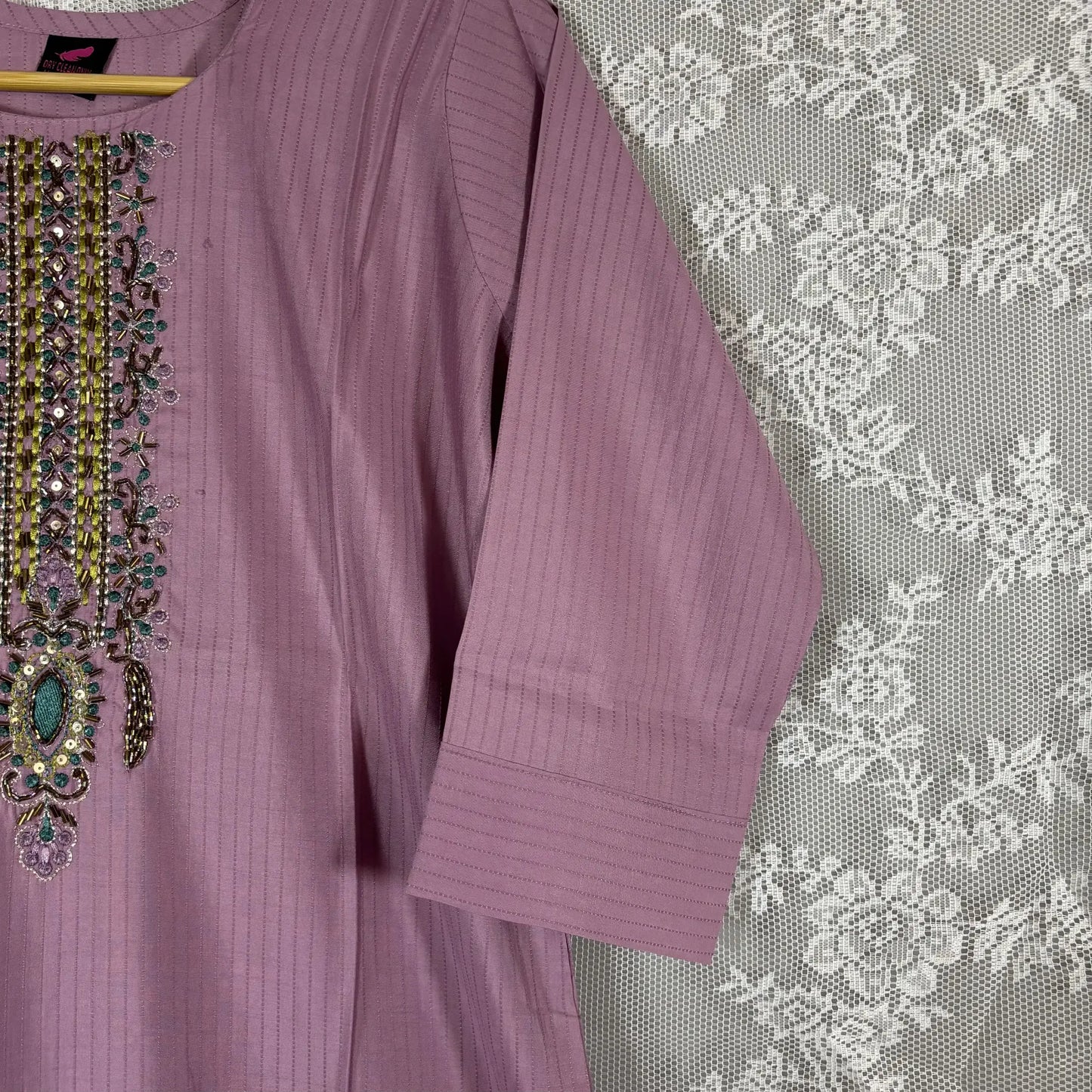 Lavender Embroidered Kurthi | S1-006