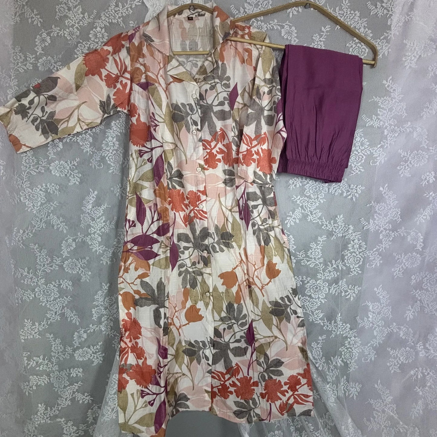 Multicolor Floral Print Kurthi Set | Q2-003