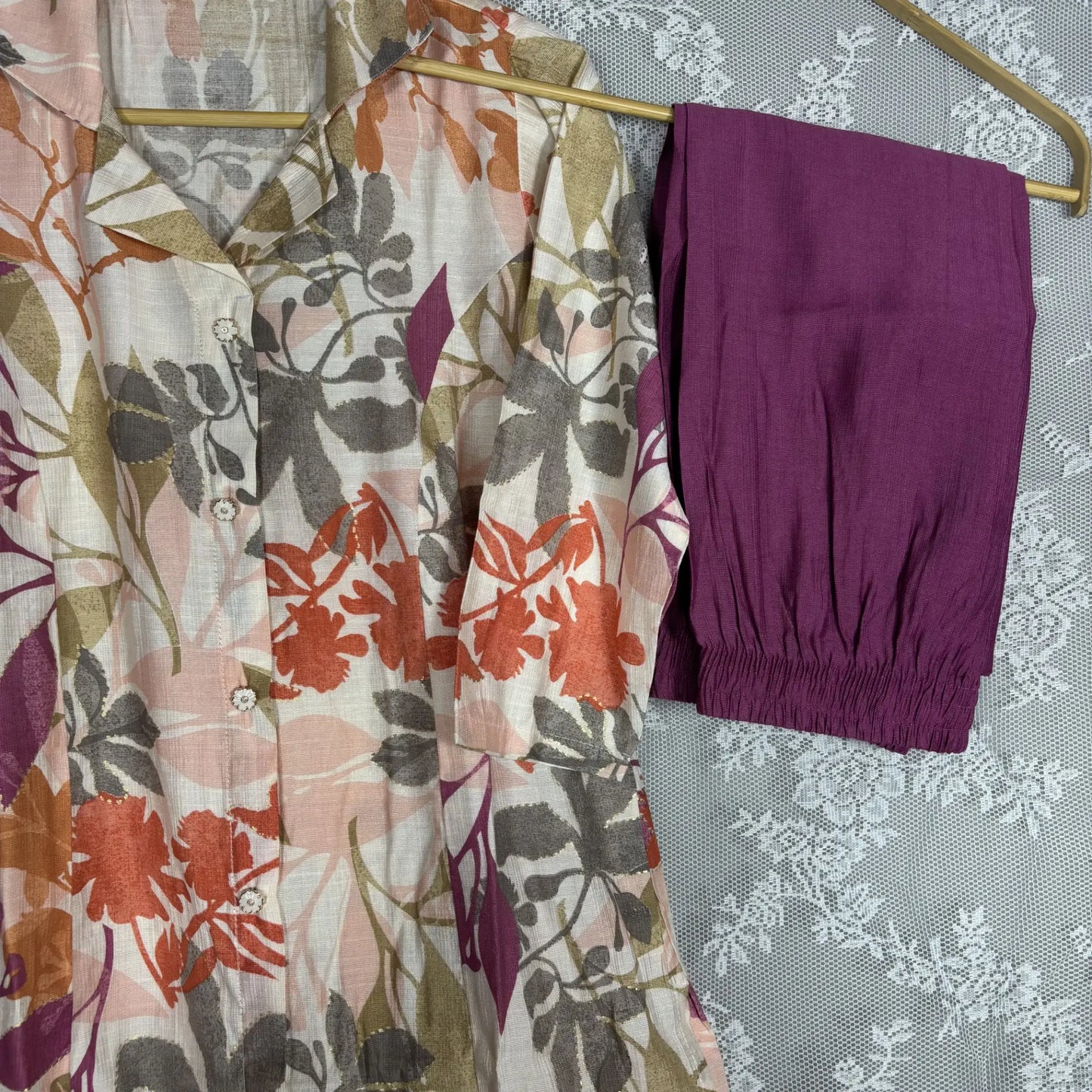 Multicolor Floral Print Kurthi Set | Q2-003