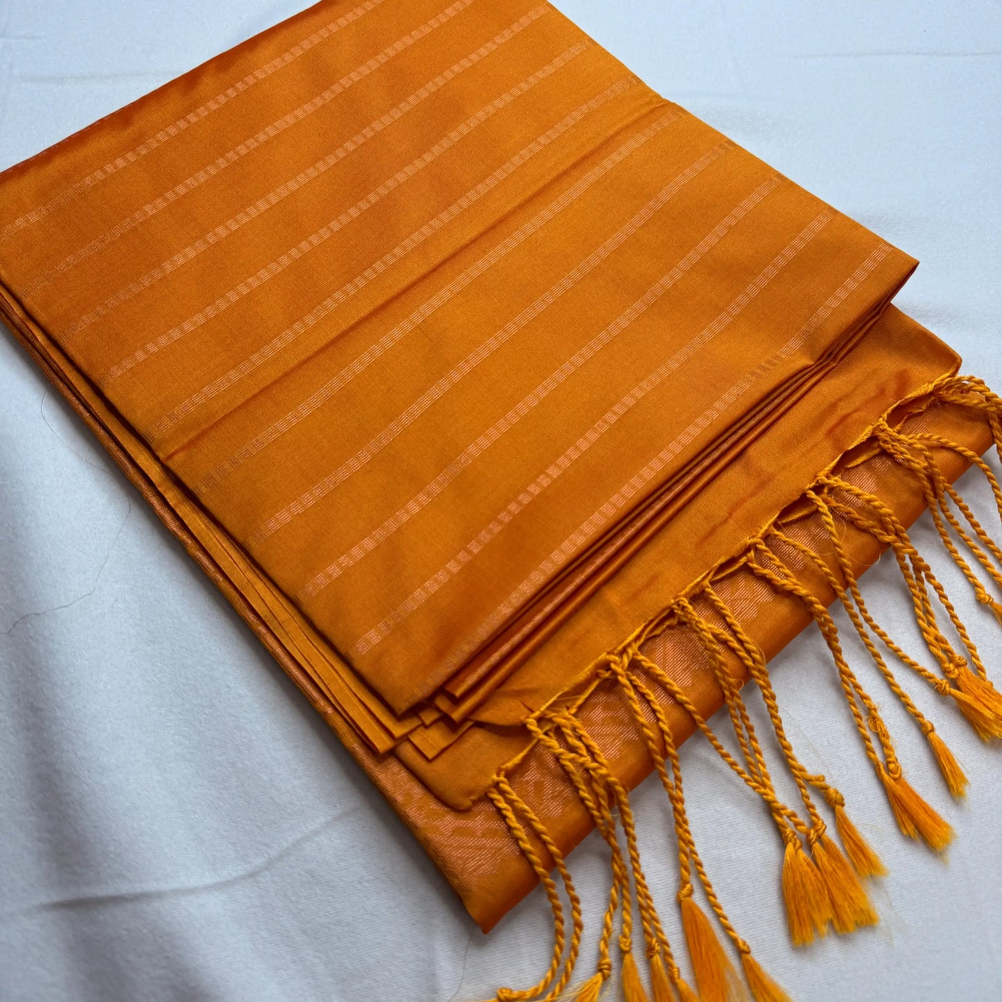 Vibrant Orange – Soft Silk Saree with Woven Paisley Motifs -SKU: H2-003