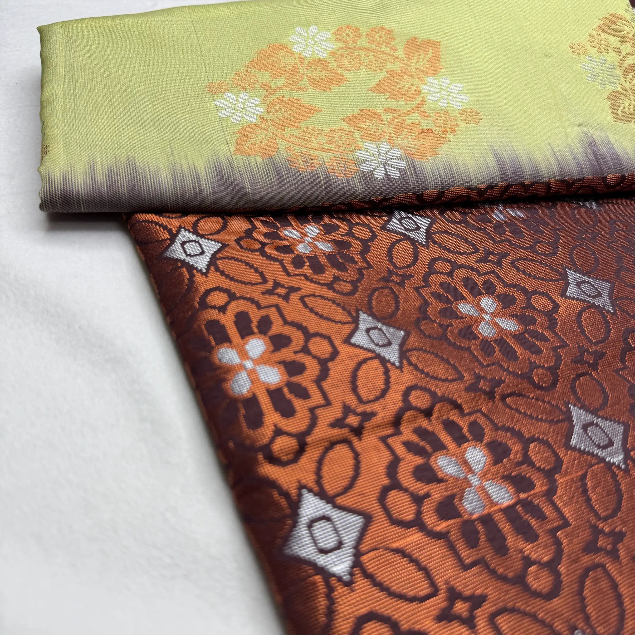 Serene Green & Maroon – Soft Silk Saree with Floral Pallu -SKU: H3-002