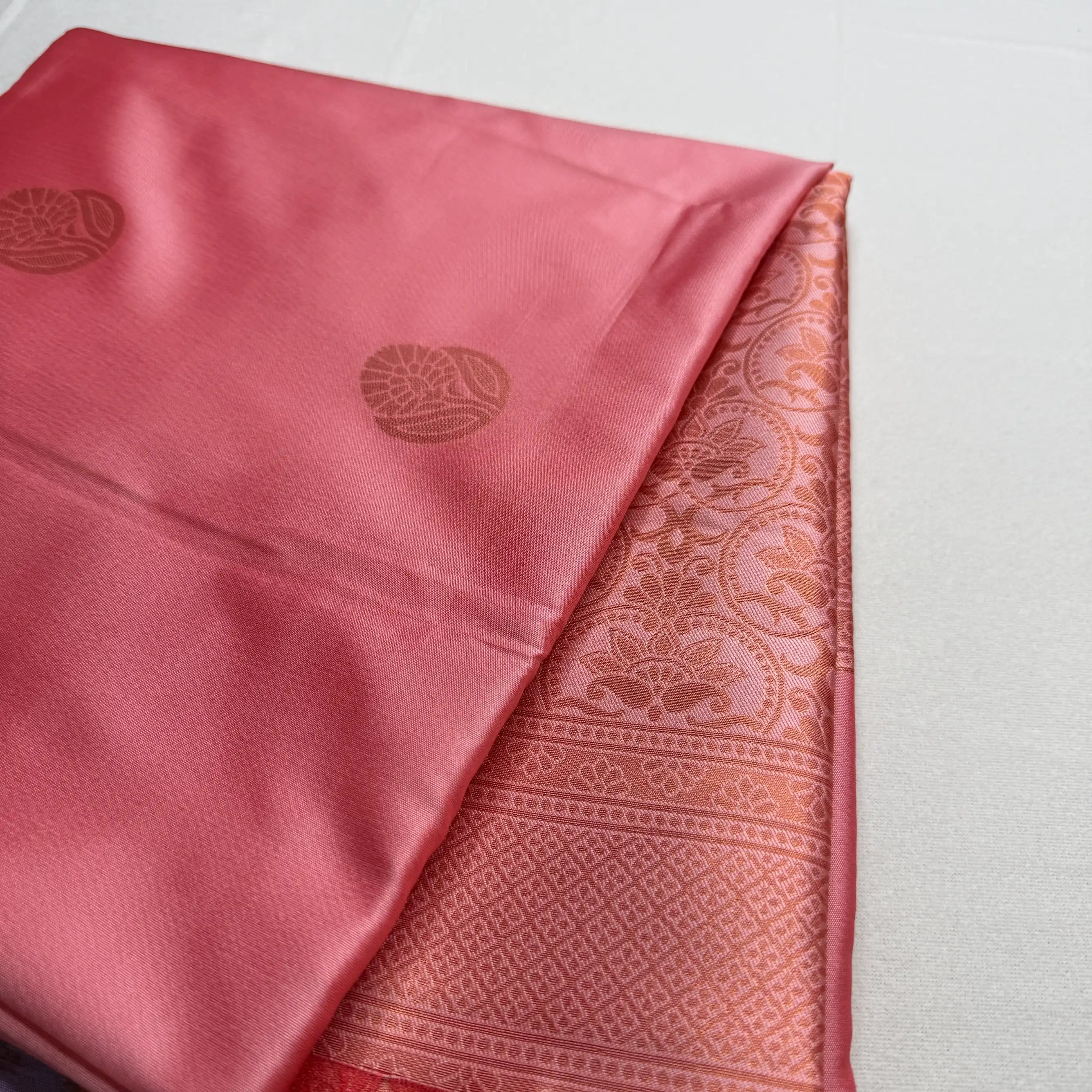 Peach & Lilac – Soft Silk Saree with Woven Pallu -SKU: I3-002