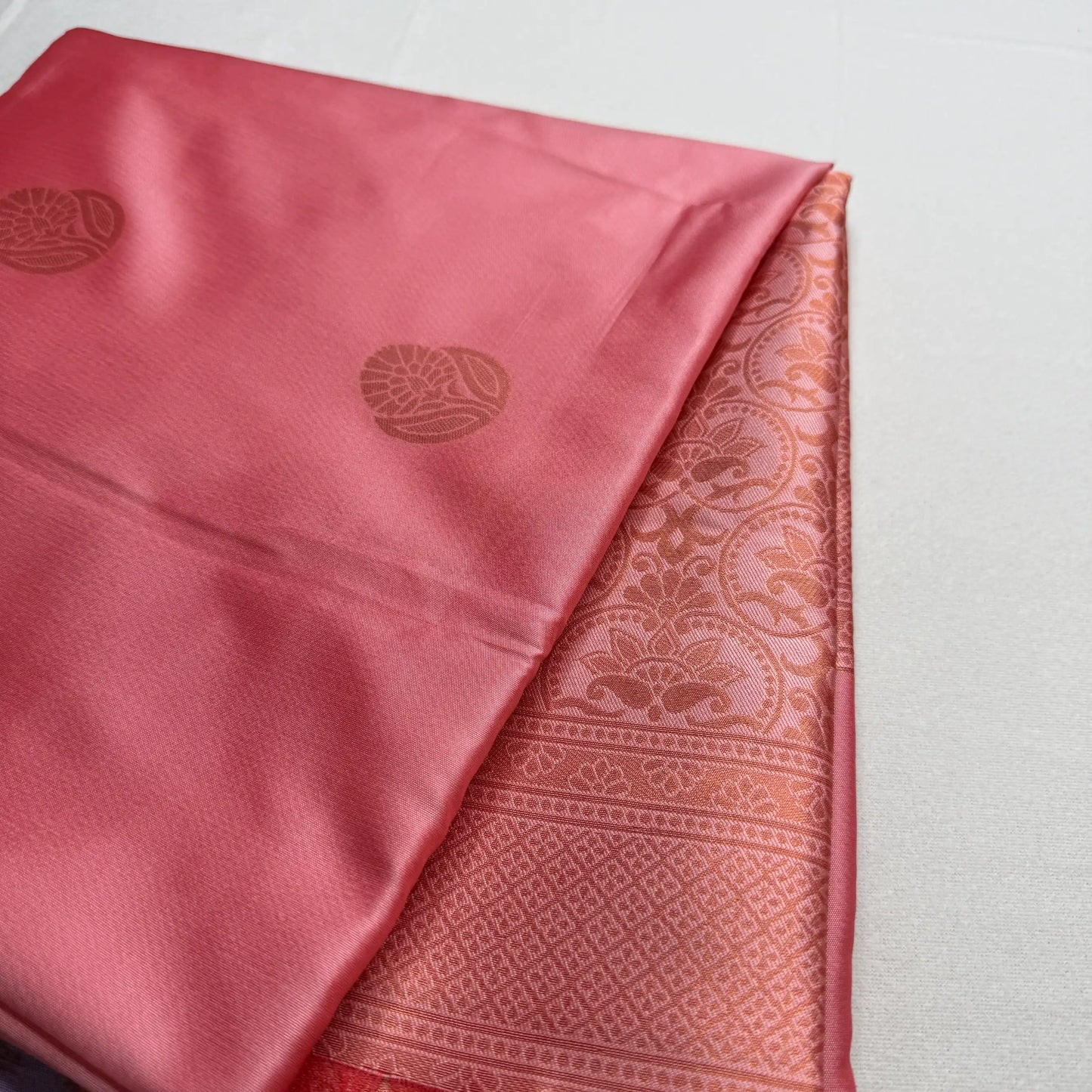 Peach & Lilac – Soft Silk Saree with Woven Pallu -SKU: I3-002