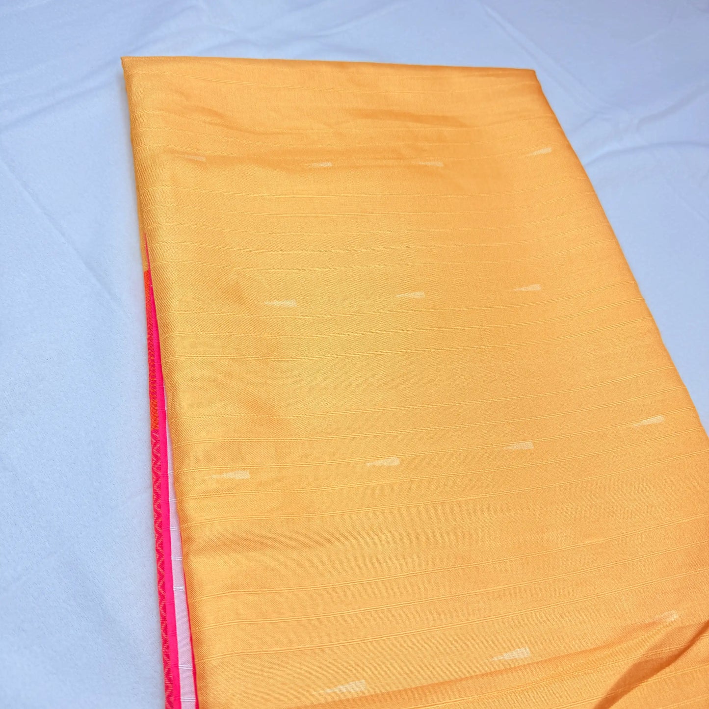 Royal Yellow & Pink – Handloom Saree with Checked Pallu and Striped Body | G1-001