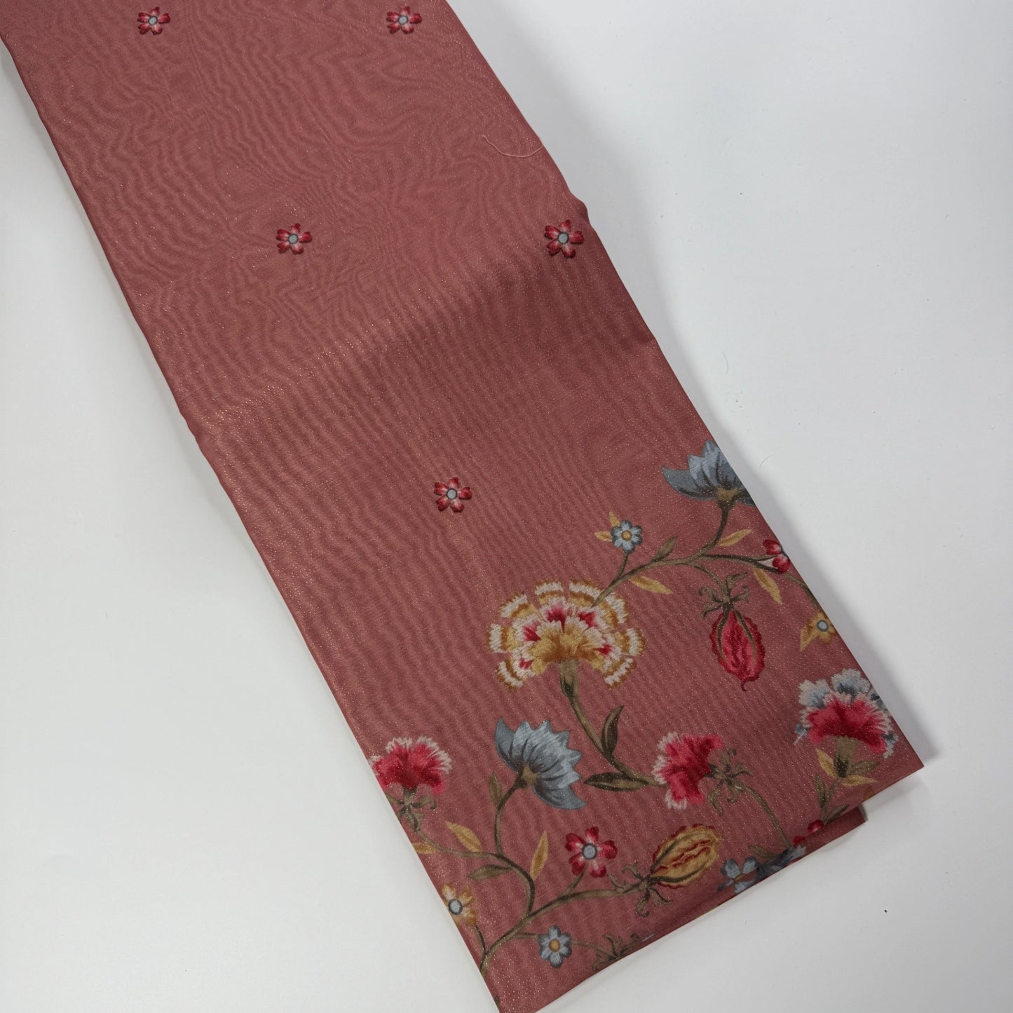 Rose Bloom – Unstitched Suit Set with Digital Floral Print | Q0-006