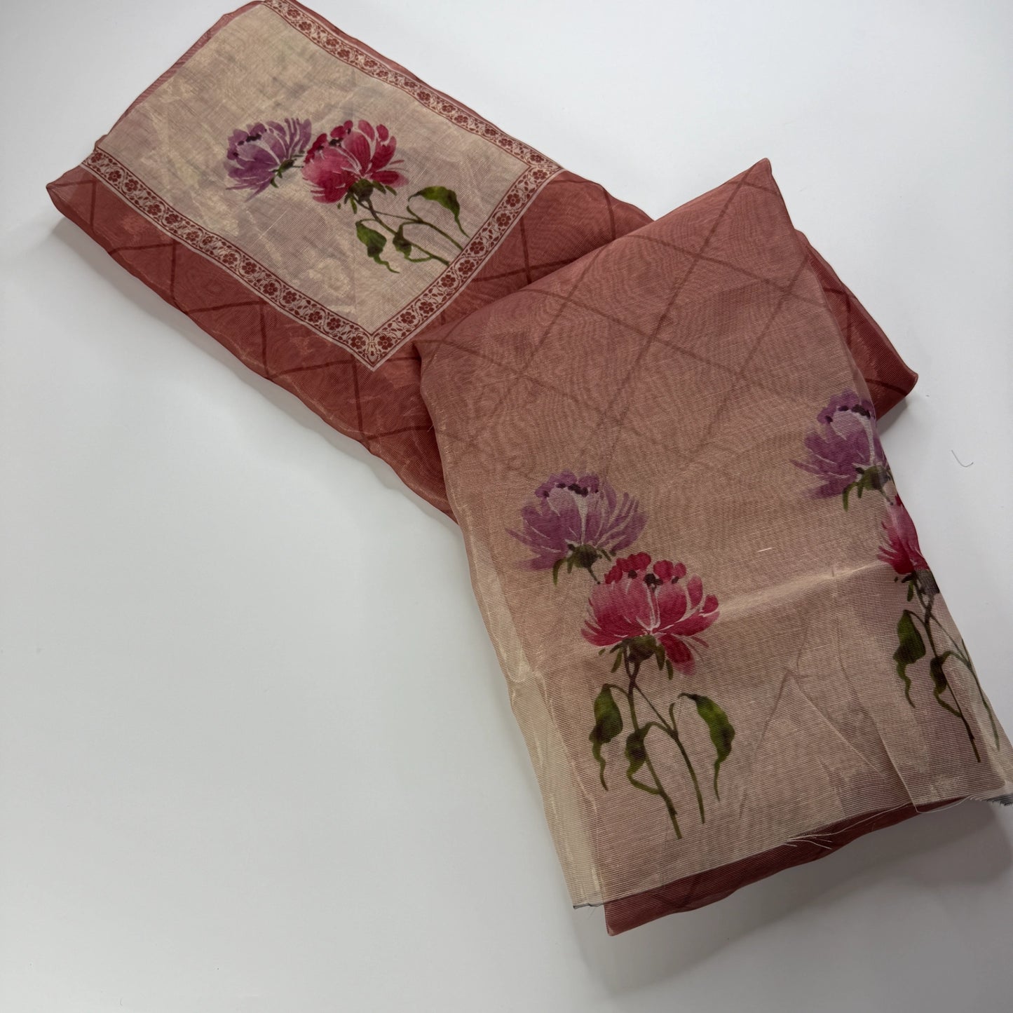 Unstitched Elegant Rosewood Floral Suit Set -R0-001