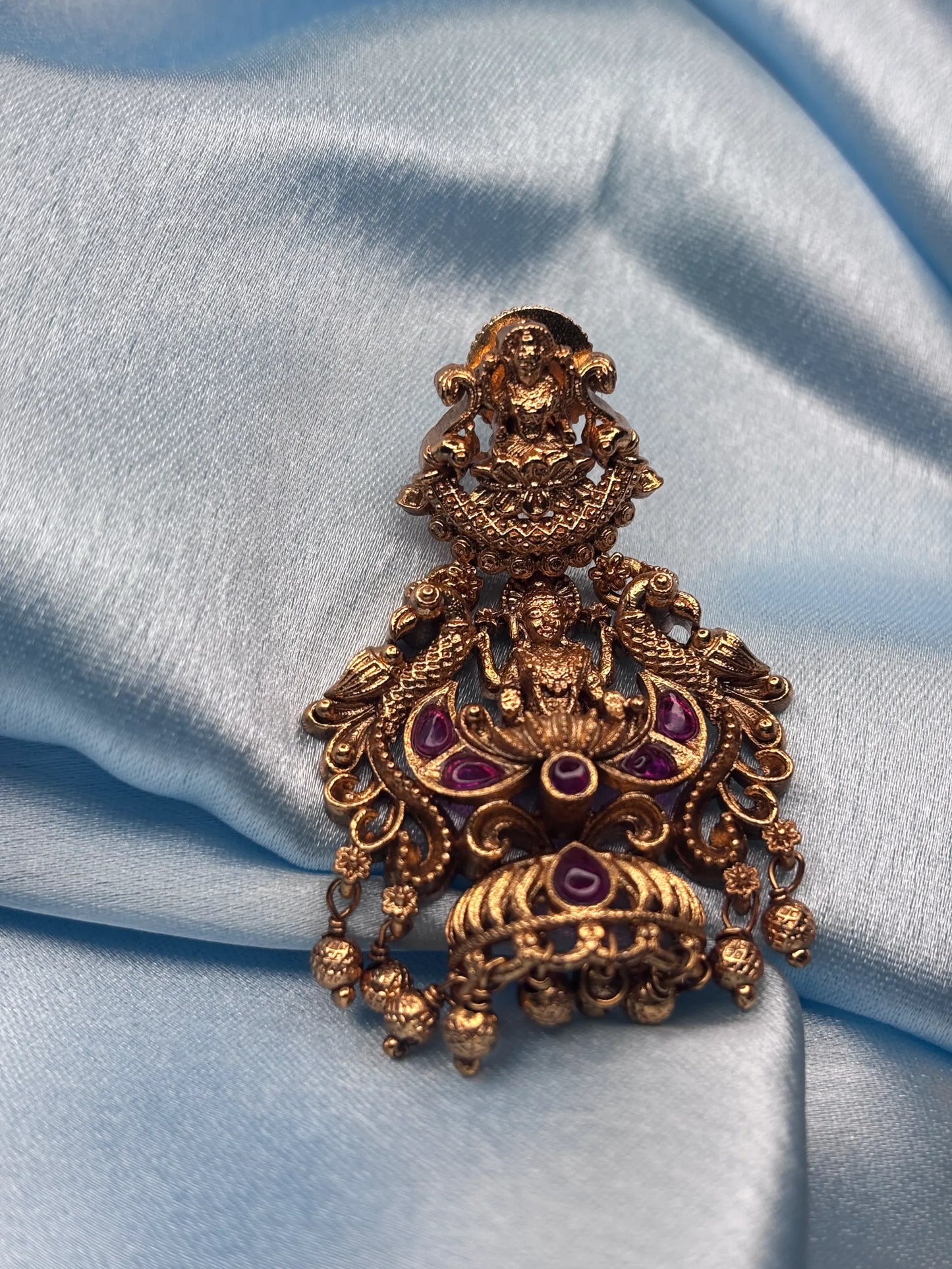 Lakshmi Devi Antique Jhumka Earrings (SKU: B5-J-002)