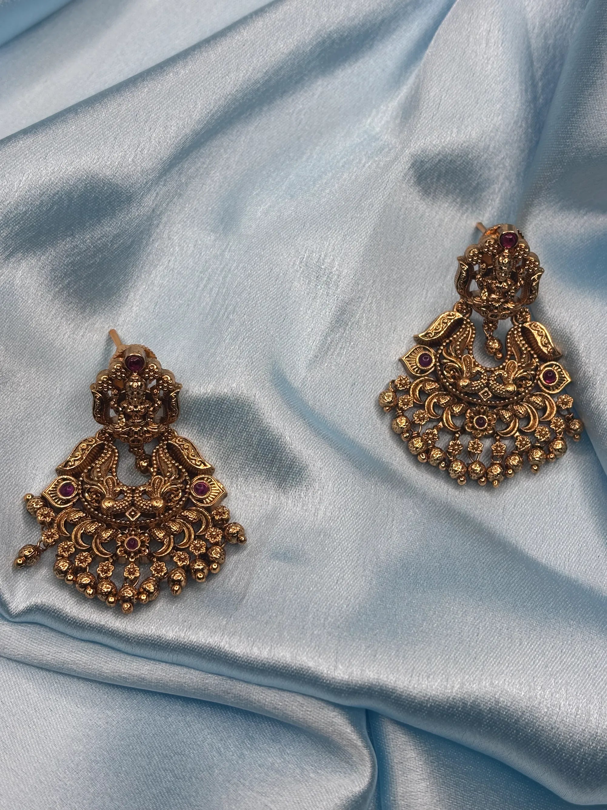 Antique Temple Jhumka Earrings (SKU: B5-T-003)