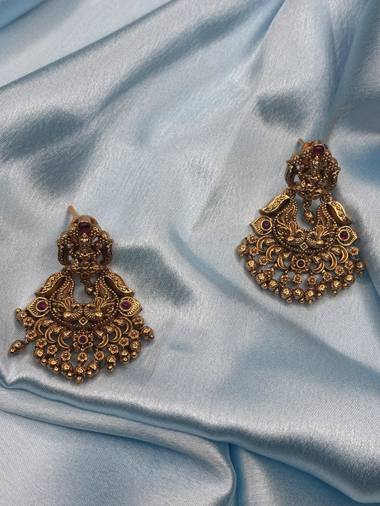 Antique Temple Jhumka Earrings (SKU: B5-T-003)