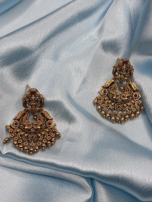 Antique Temple Jhumka Earrings (SKU: B5-T-003)
