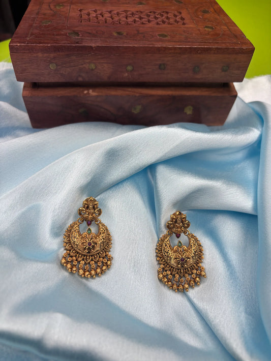 Grand Antique Jhumka Earrings (SKU: B5-J-006)