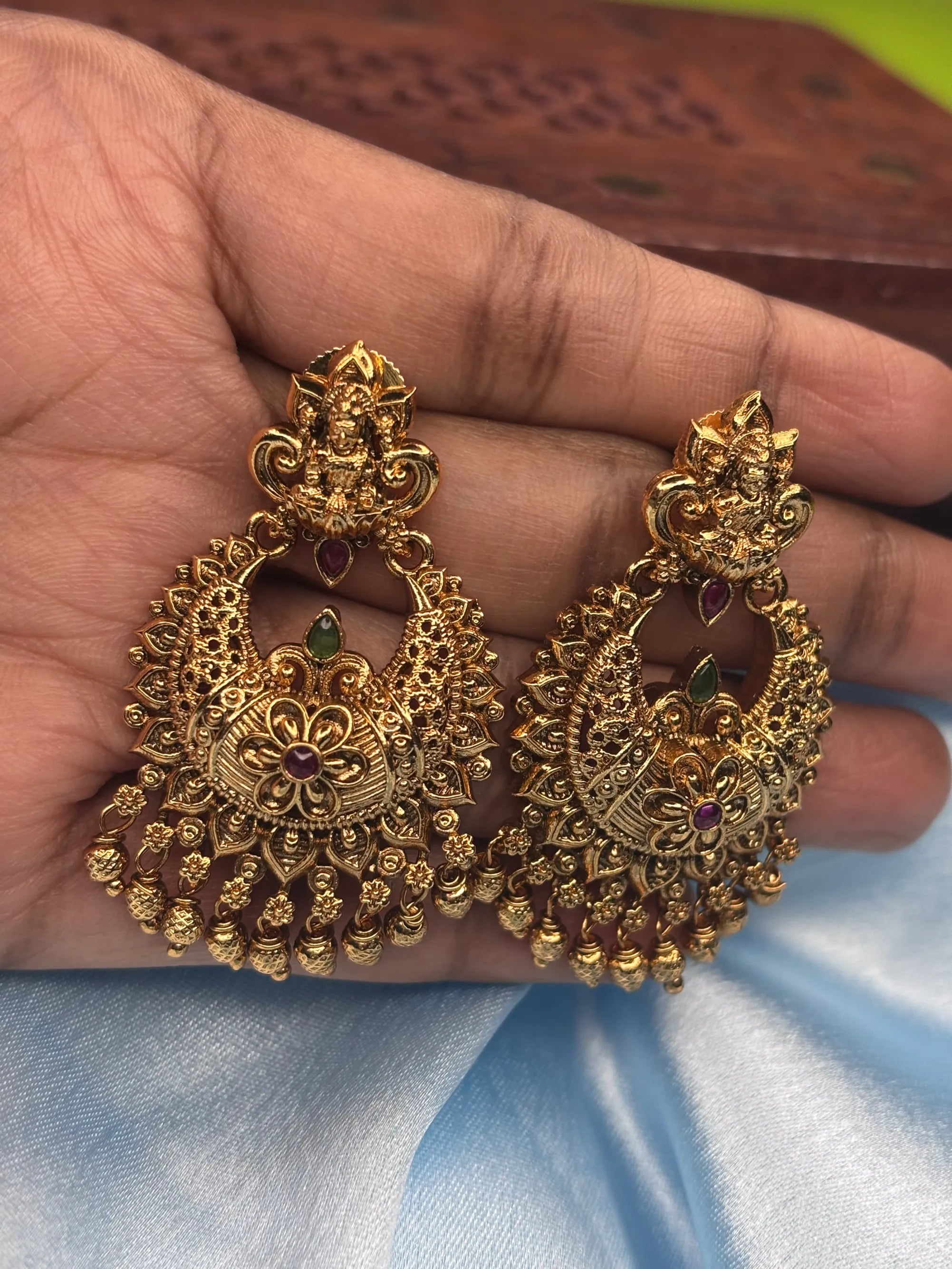 Grand Antique Jhumka Earrings (SKU: B5-J-006)