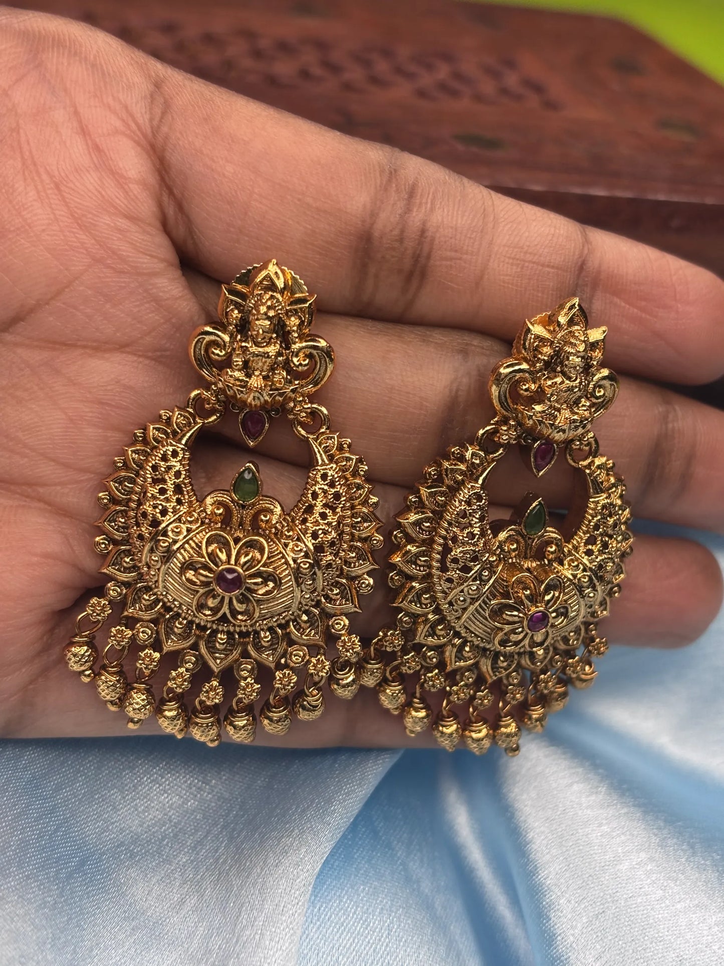 Grand Antique Jhumka Earrings (SKU: B5-J-006)